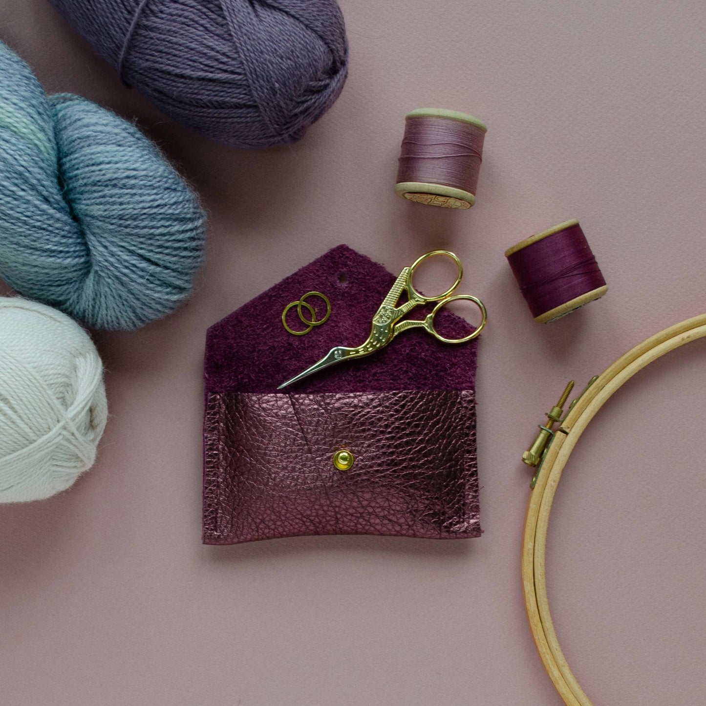 Small Notions Pouch: Seaglass - Ginger Pink Yarns