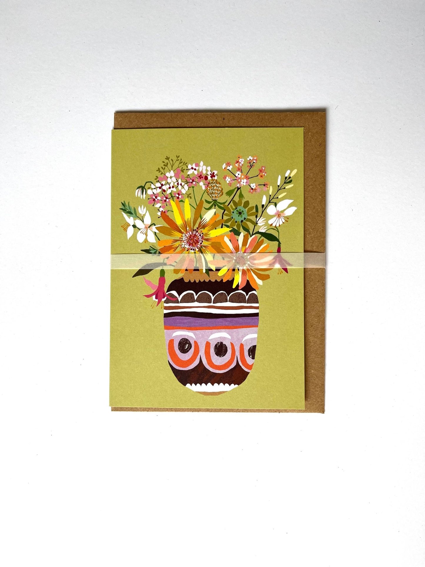 Wildflowers Greetings Card - Ginger Pink Yarns