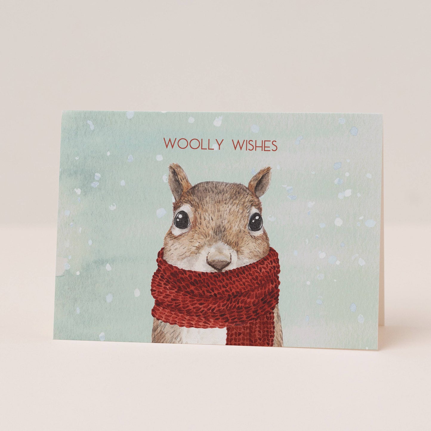 Woolly Wishes Squirrel Christmas Card Single