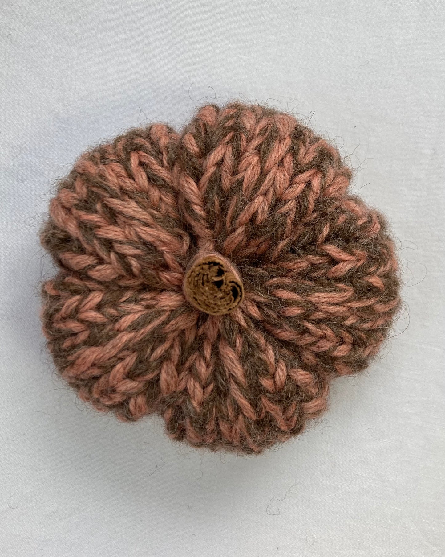 Plant-Dyed Knitted Pumpkin