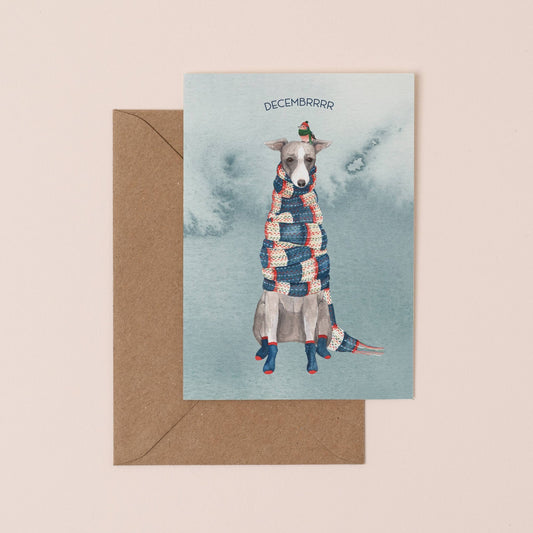 Decembrrrr Christmas Card Single - Ginger Pink Yarns