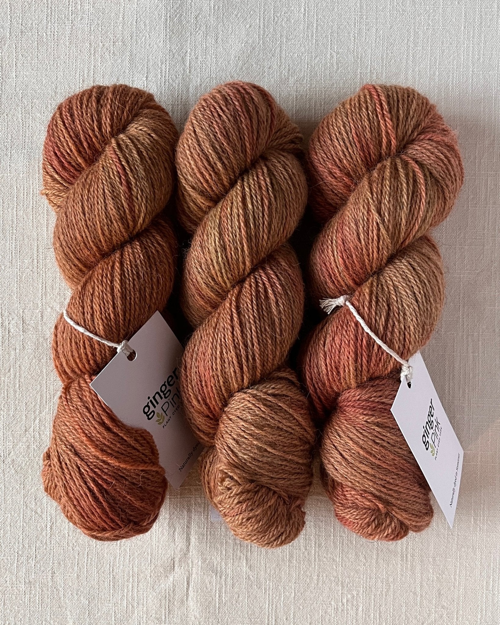 NEW 'Glow' BFL/Shetland/Alpaca Blend DK - Ginger Pink Yarns