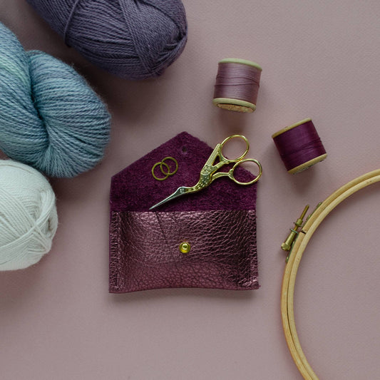 Small Notions Pouch: Berry - Ginger Pink Yarns