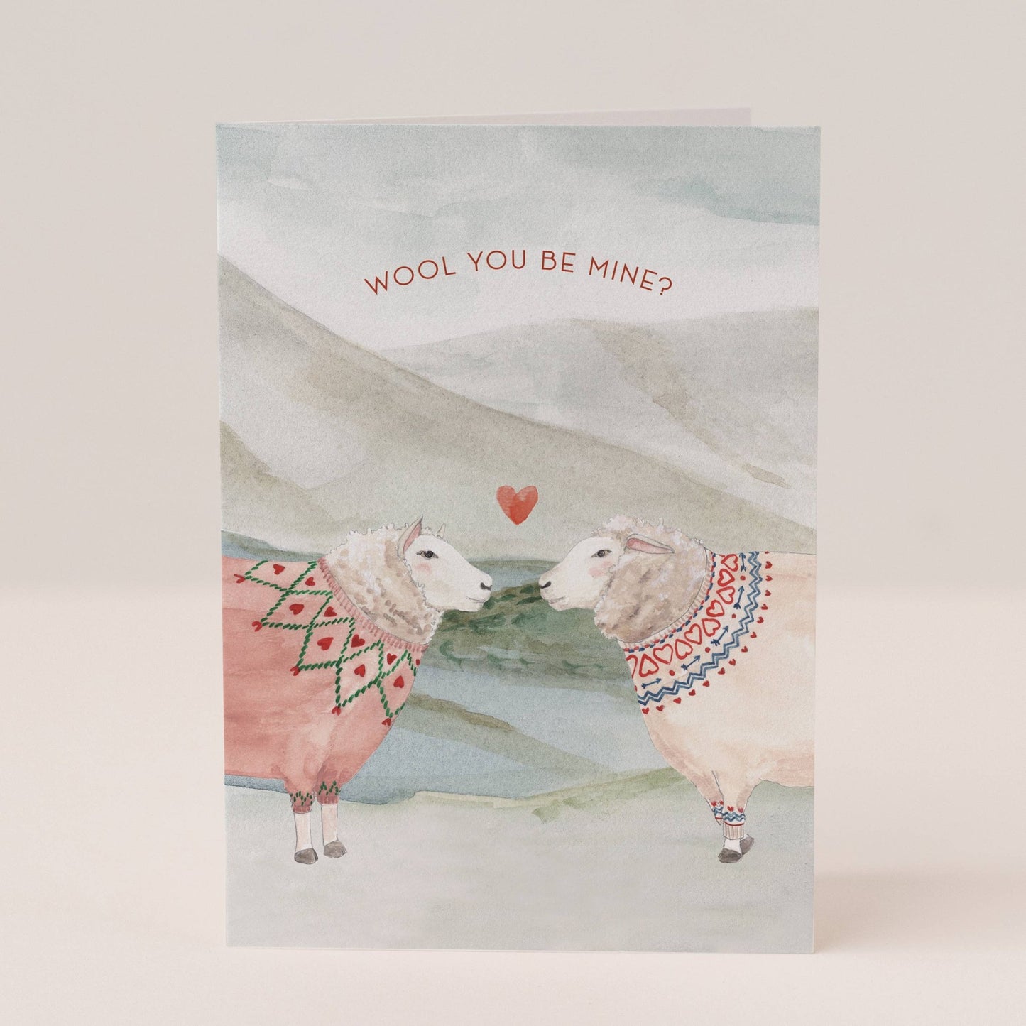 Wool You Be Mine Card: Card Catch Sticker - Ginger Pink Yarns