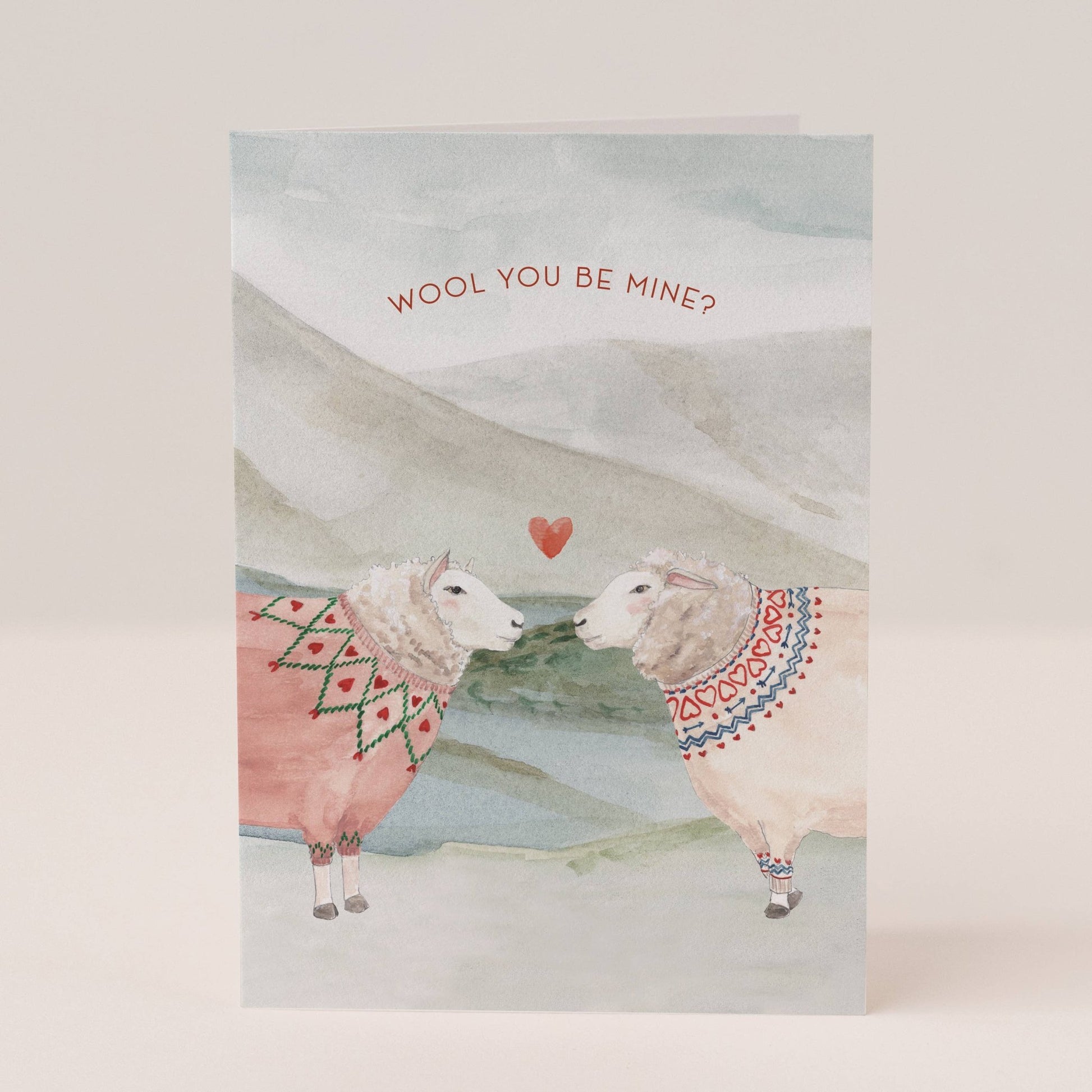 Wool You Be Mine Card: Card Catch Sticker - Ginger Pink Yarns